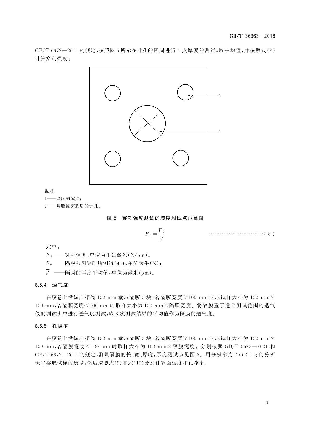 【國家標準】 GB T 36363-2018 鋰離子電池用聚烯烴隔膜(圖10)